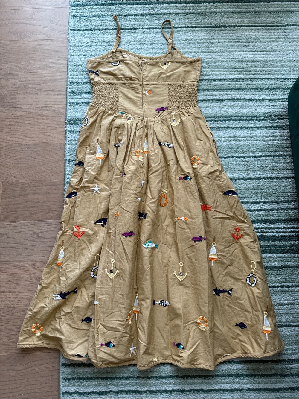 🆕 Anthropologie sleeveless square-neck drop-waist midi dress - Picture 3 of 9